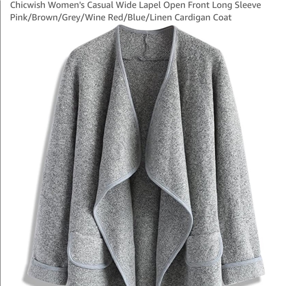 NWT Chickwish Linen Wide Lapel Open Cardigan 1X - Picture 7 of 7